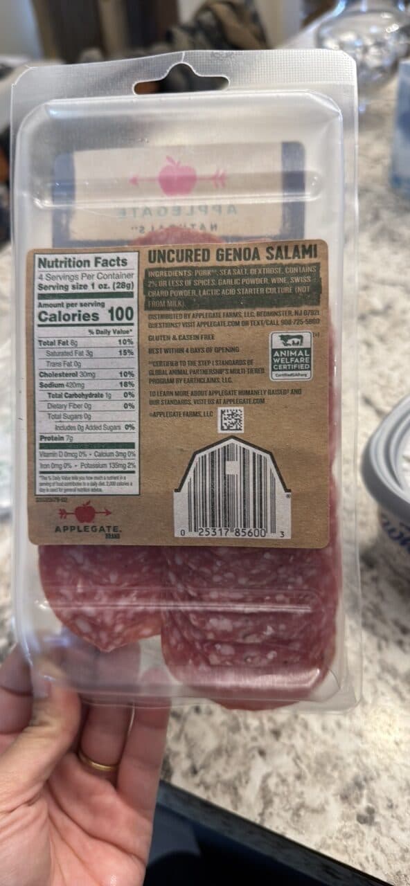 APPLEGATE NATURALS UNCURED GENOA SALAMI packshot