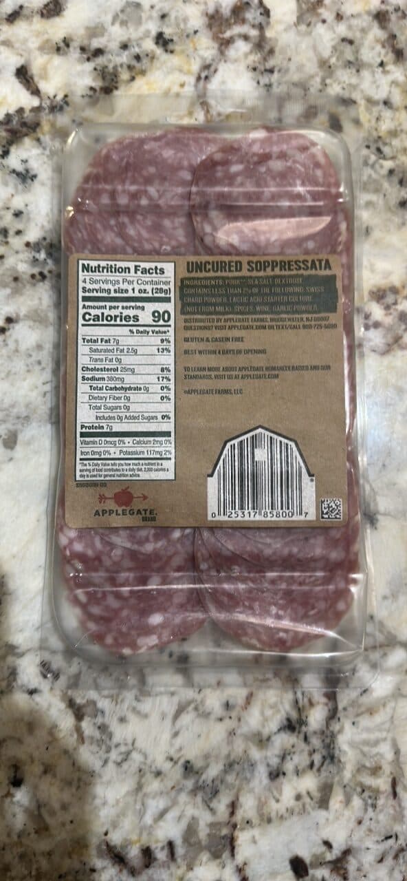 Applegate Naturals Uncured Soppressata packshot