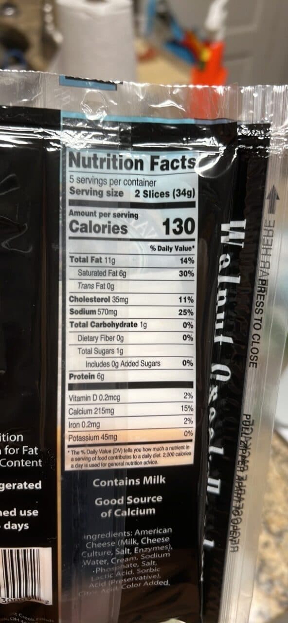 Walnut Creek Foods Sliced American Pasteurized Process Cheese packshot