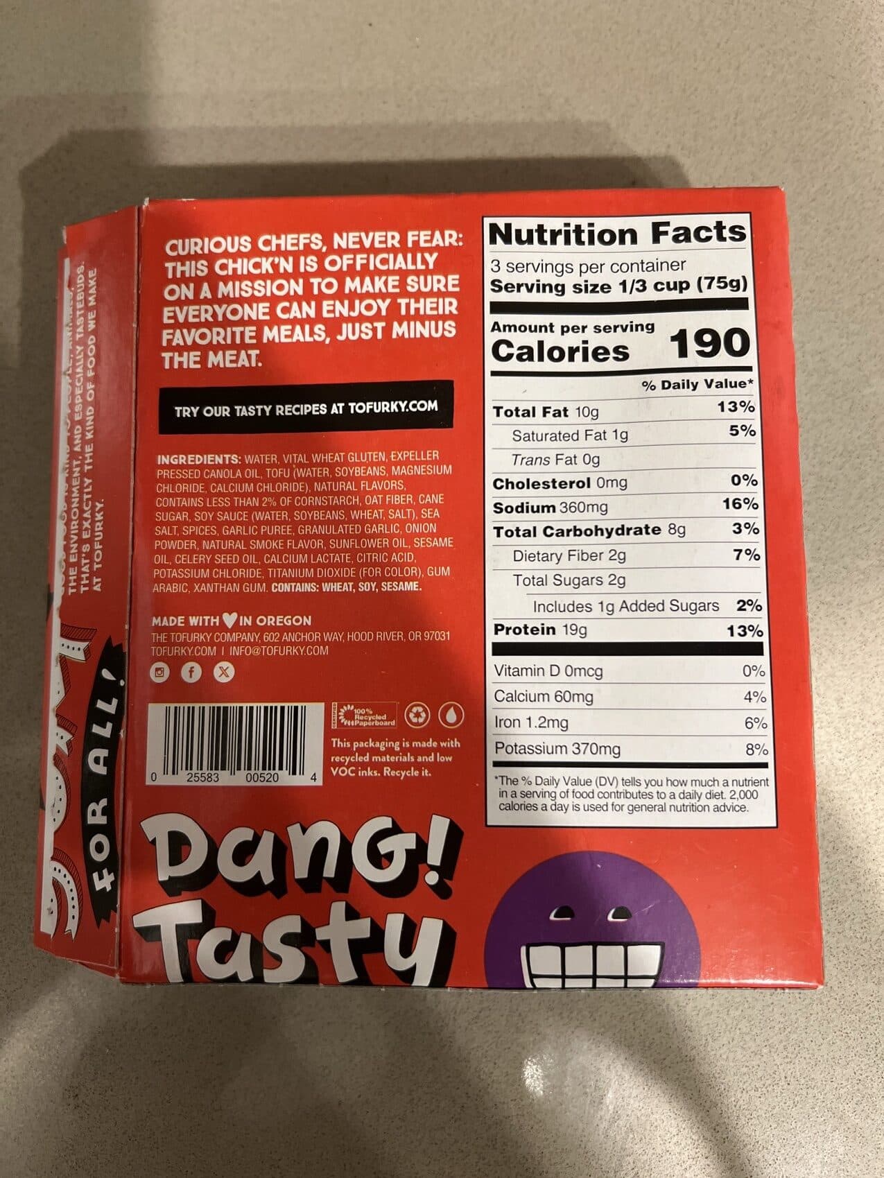 Tofurky Slow Roasted Chick'n Lightly Seasoned packshot
