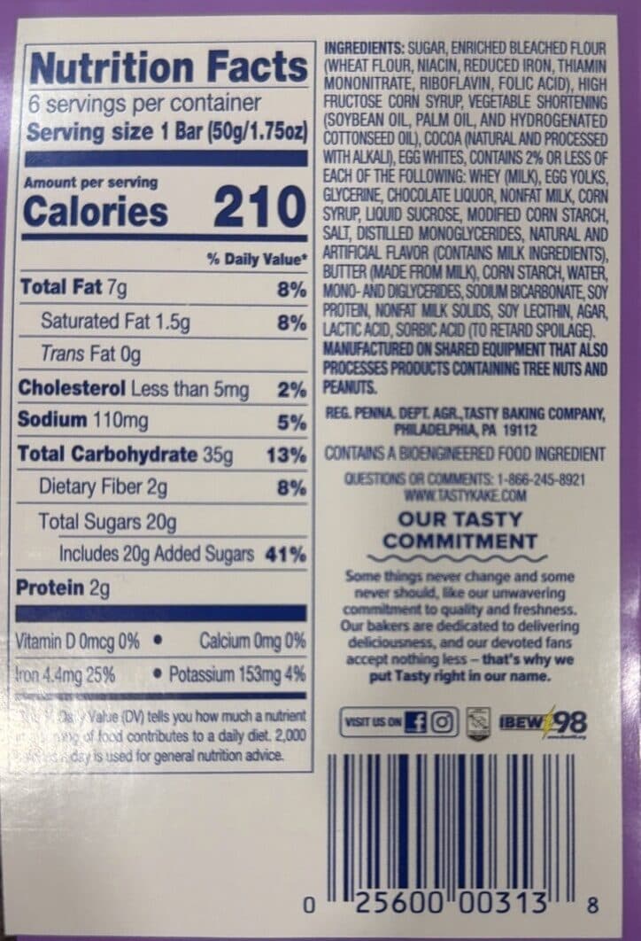 Tastykake Iced Fudge Cookie Bars packshot