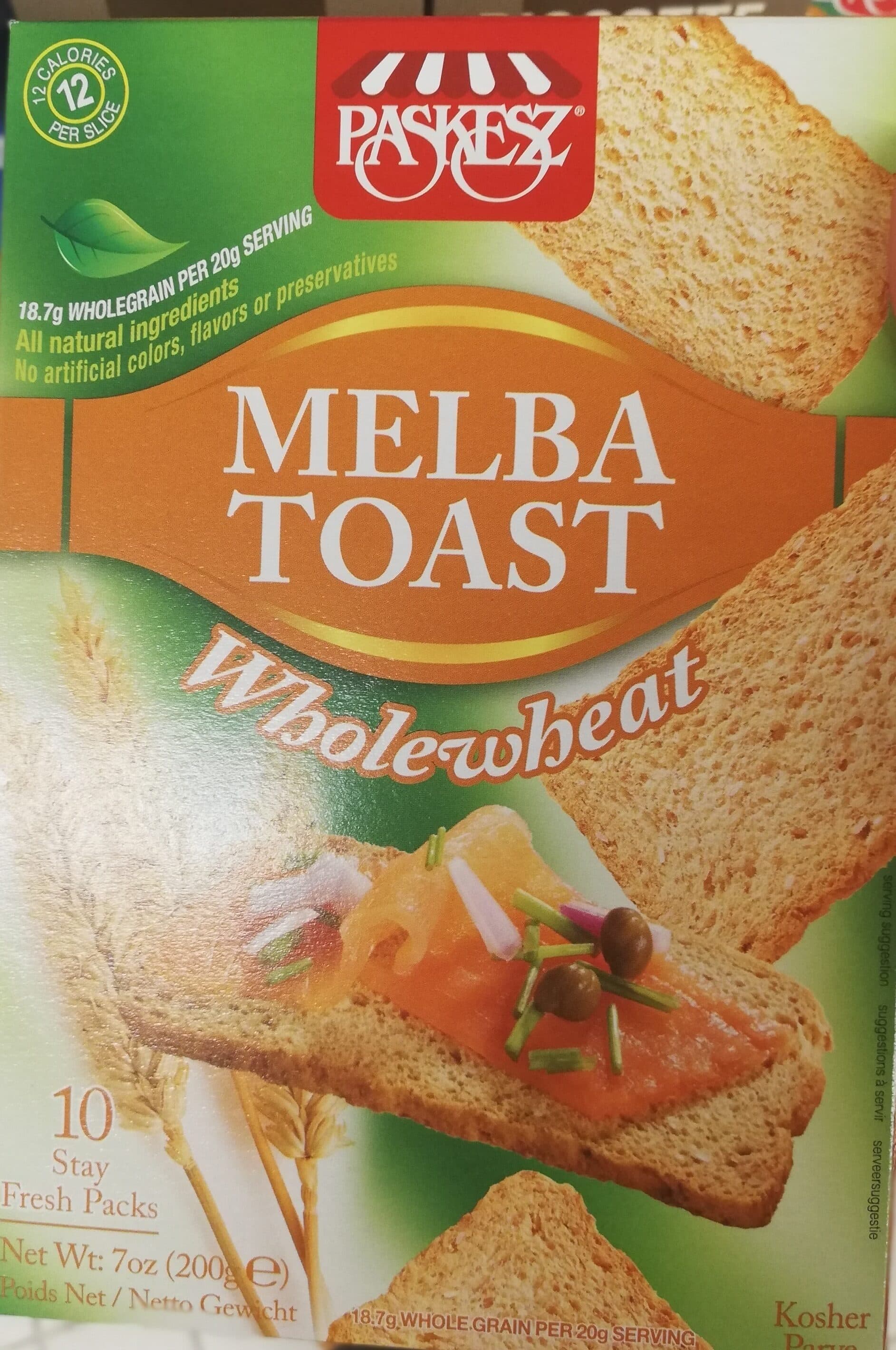 Paskesz Melba Toast Complet packshot