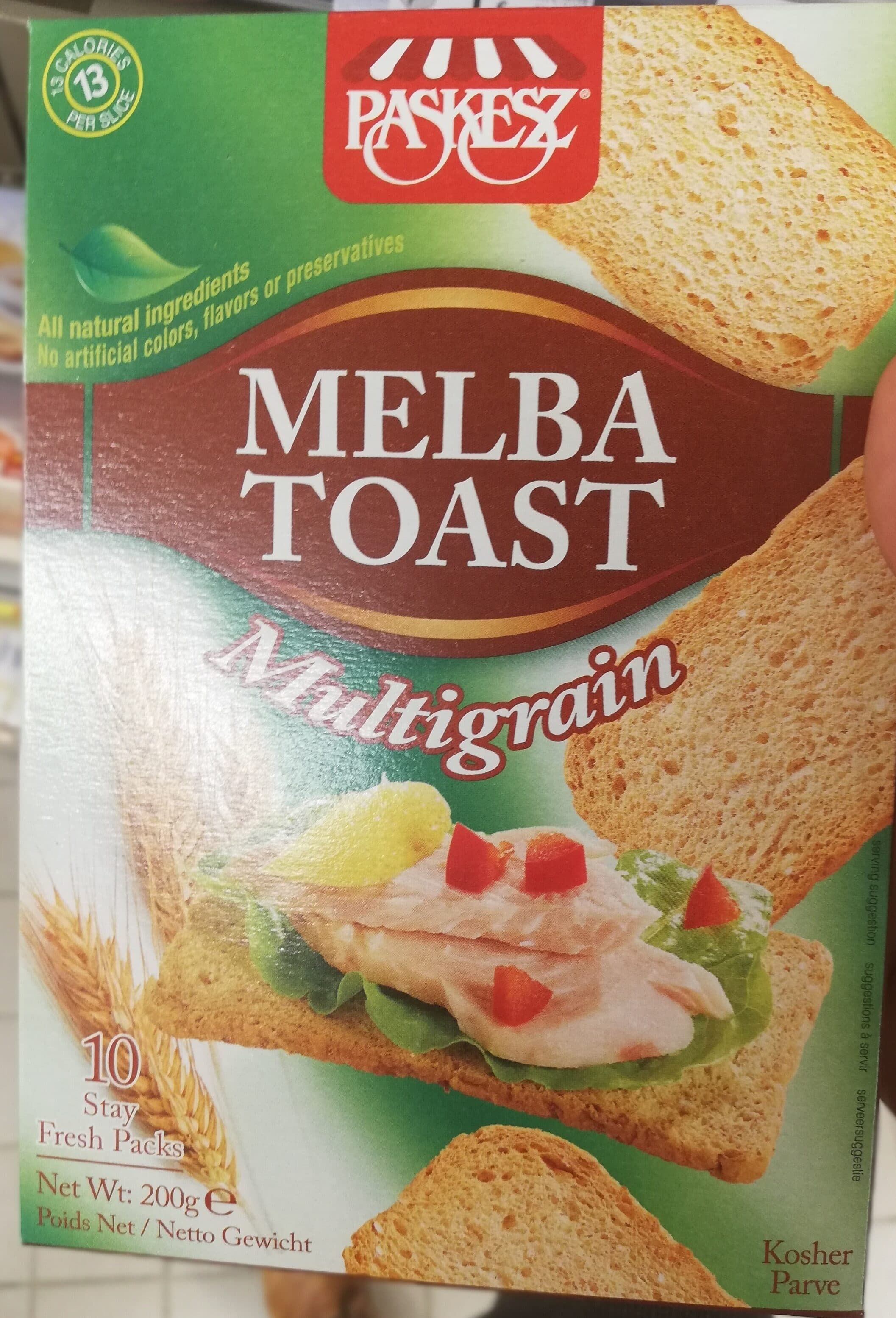 Paskesz Melba Toast Multigrain- 200 G packshot