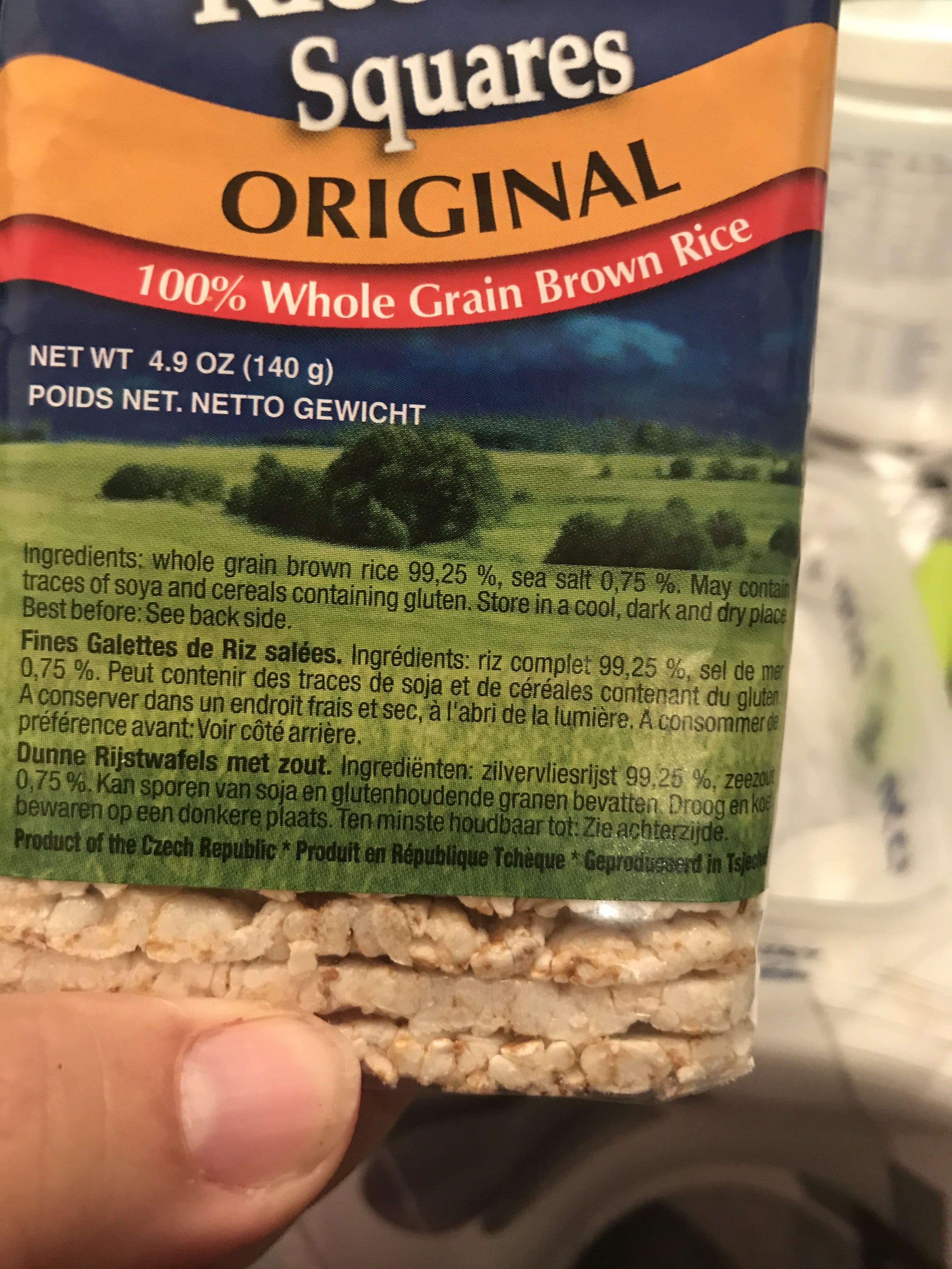 Paskesz Rice cake thin square plain packshot