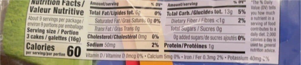 Paskesz Rice cake thin square plain packshot