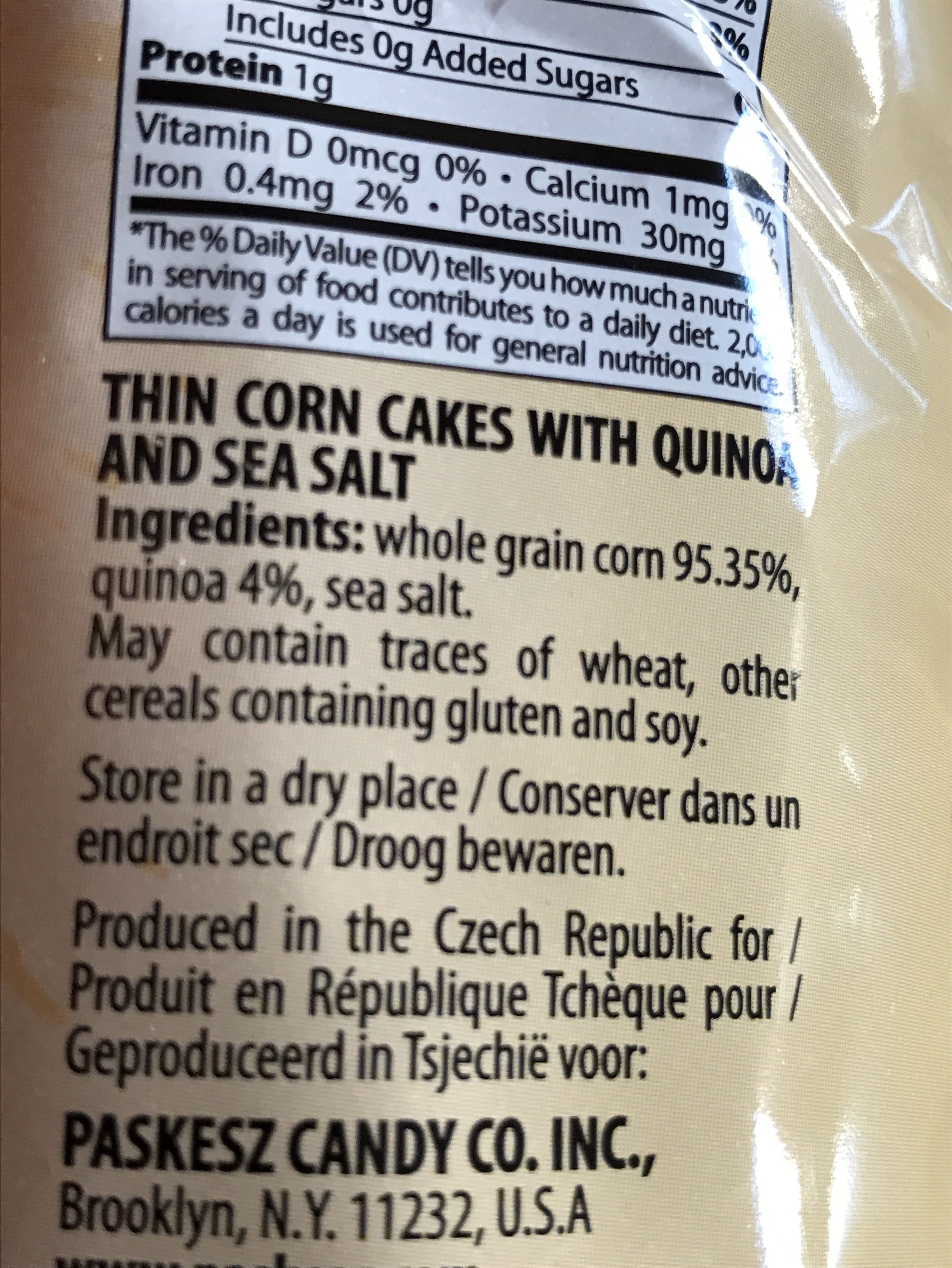 Paskesz Whole grain corn slims packshot