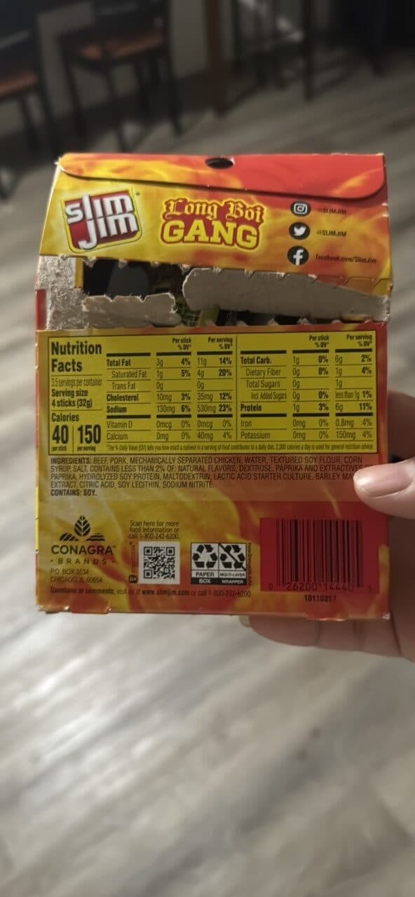 Slim Jim Smoked Snack Stick packshot