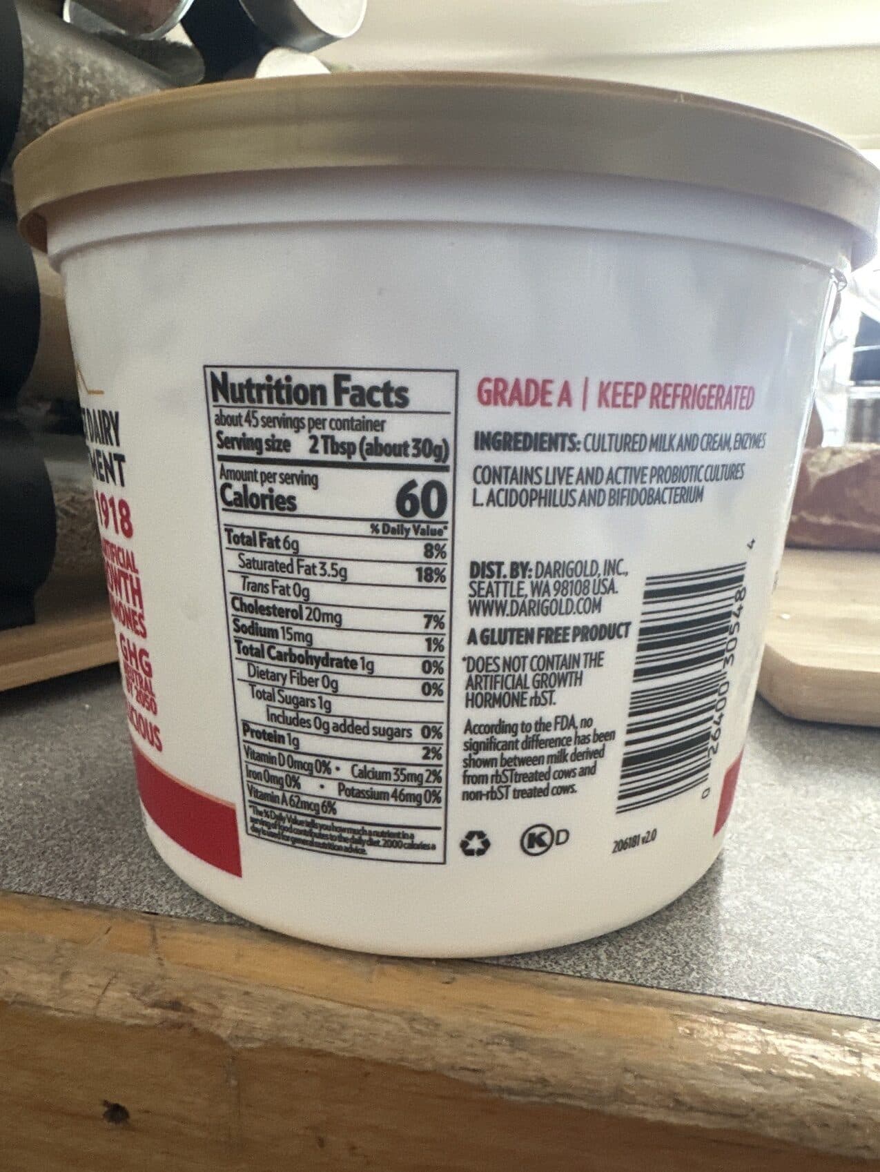 Darigold Sour Cream packshot