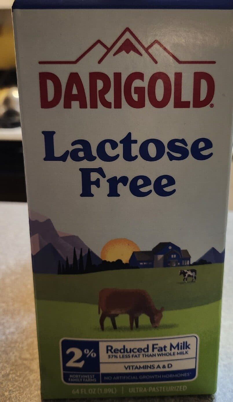 Darigold Lactose Free Reduced Fat Milk packshot