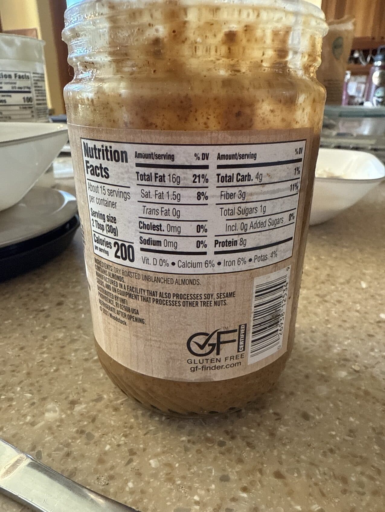 Woodstock Crunchy Almond Butter packshot
