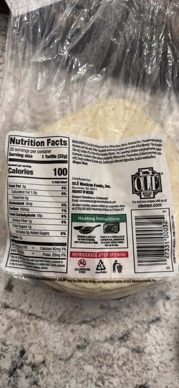 LA BANDERITA FLOUR TORTILLAS packshot