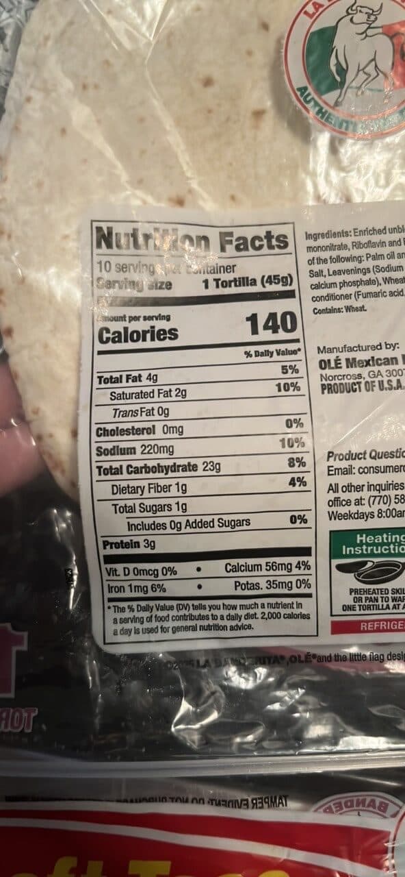 La Banderita Taco Flour Tortillas packshot