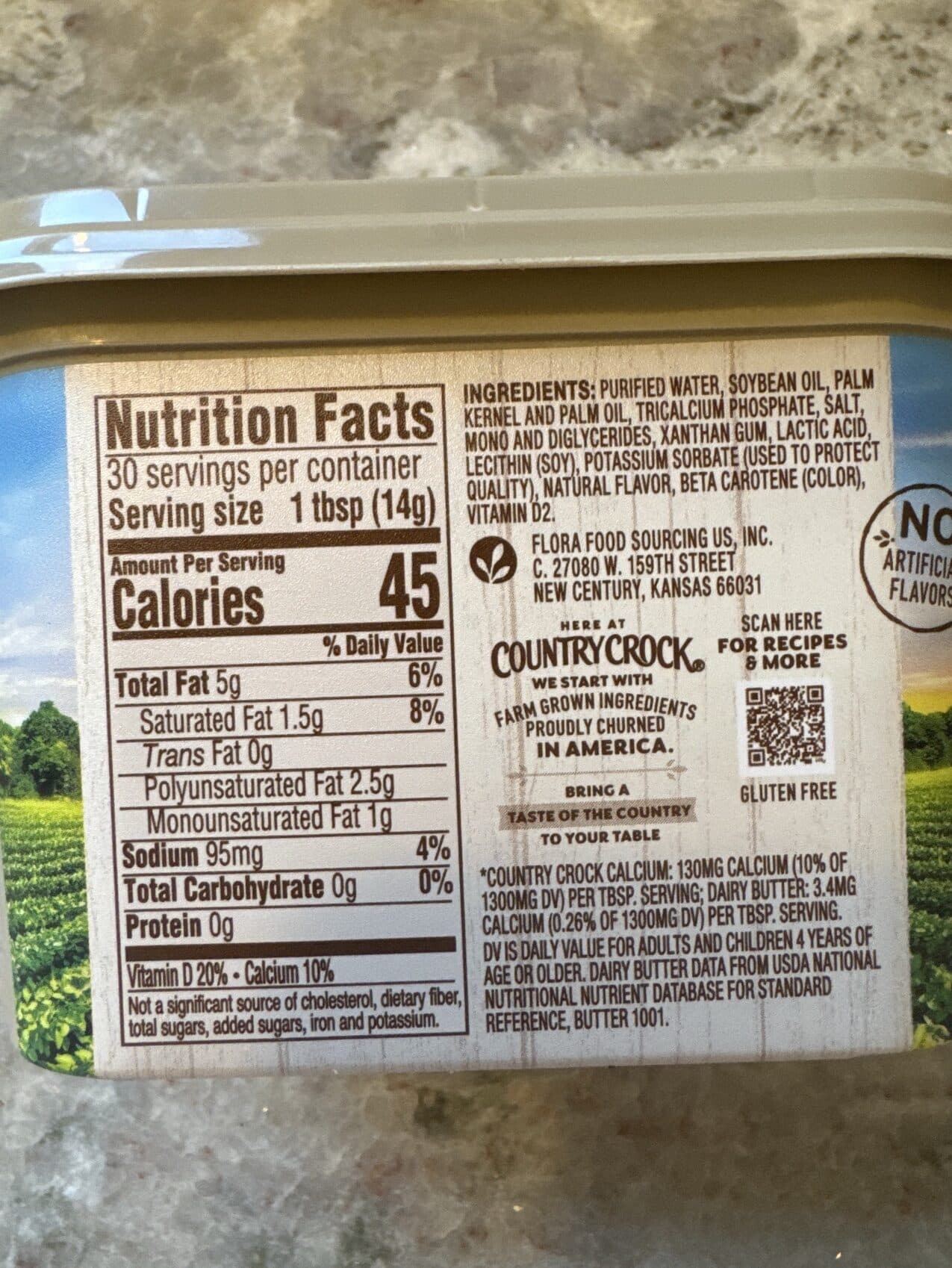 Country Crock Calcium Vegetable Oil Spread packshot