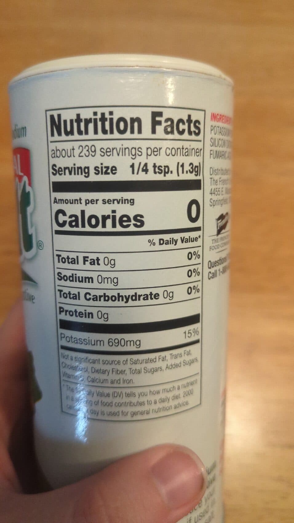 Nosalt Original sodiumfree salt alternative ounce packshot