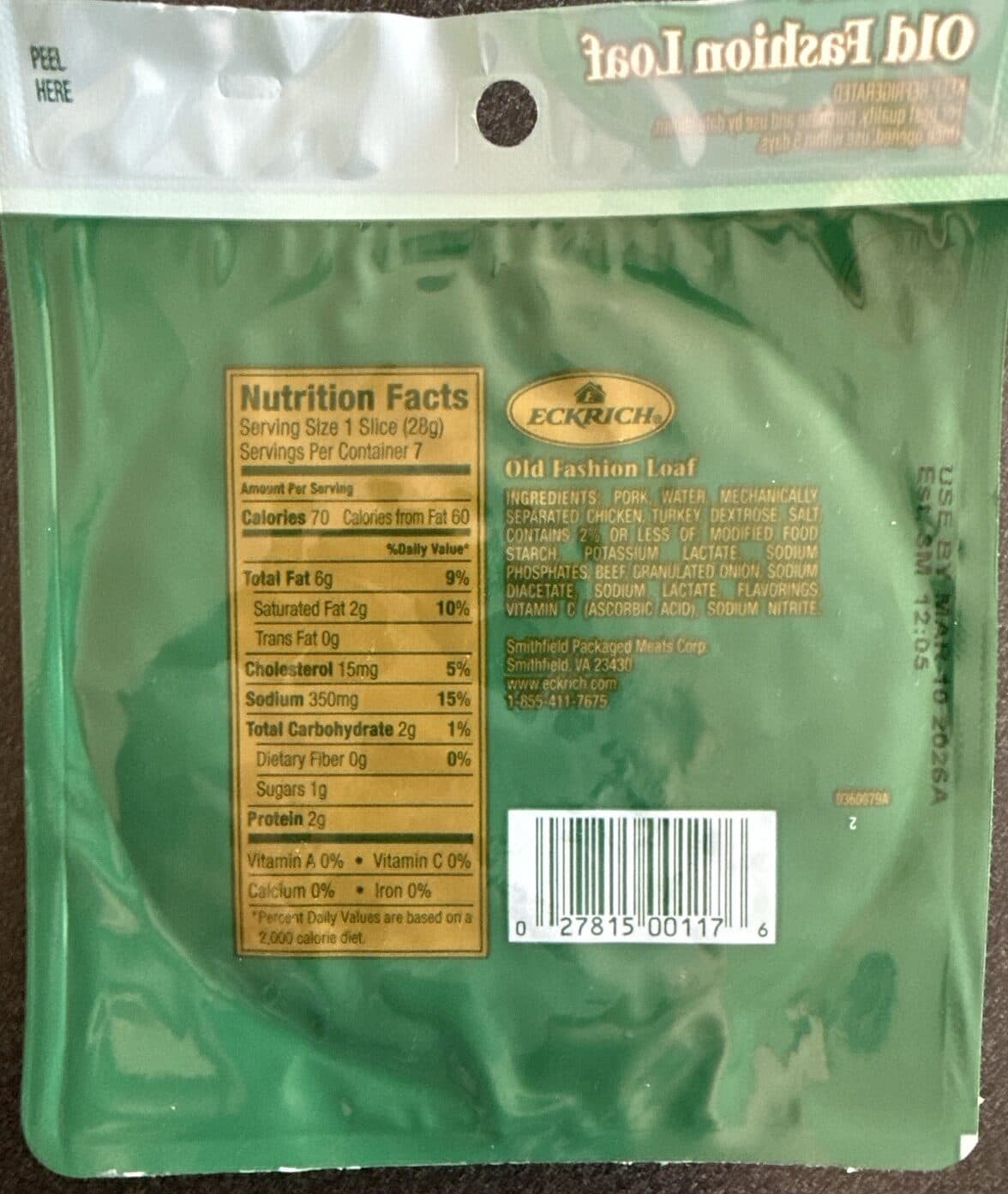 Eckrich Old Fashion Loaf packshot
