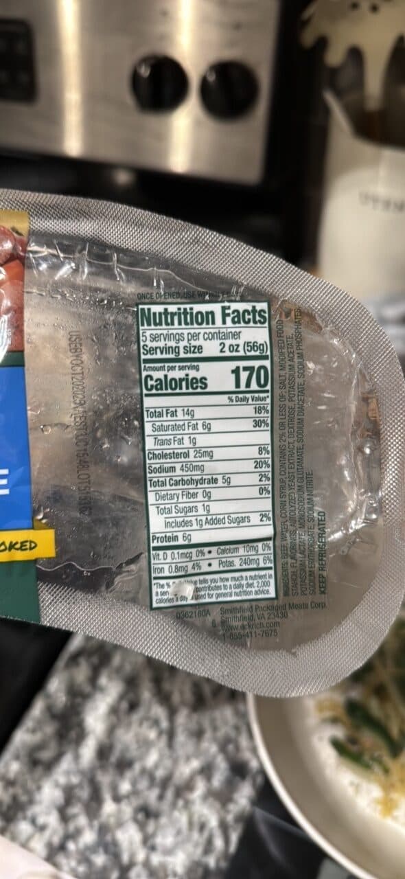 Eckrich Skinless Beef Smoked Sausage packshot