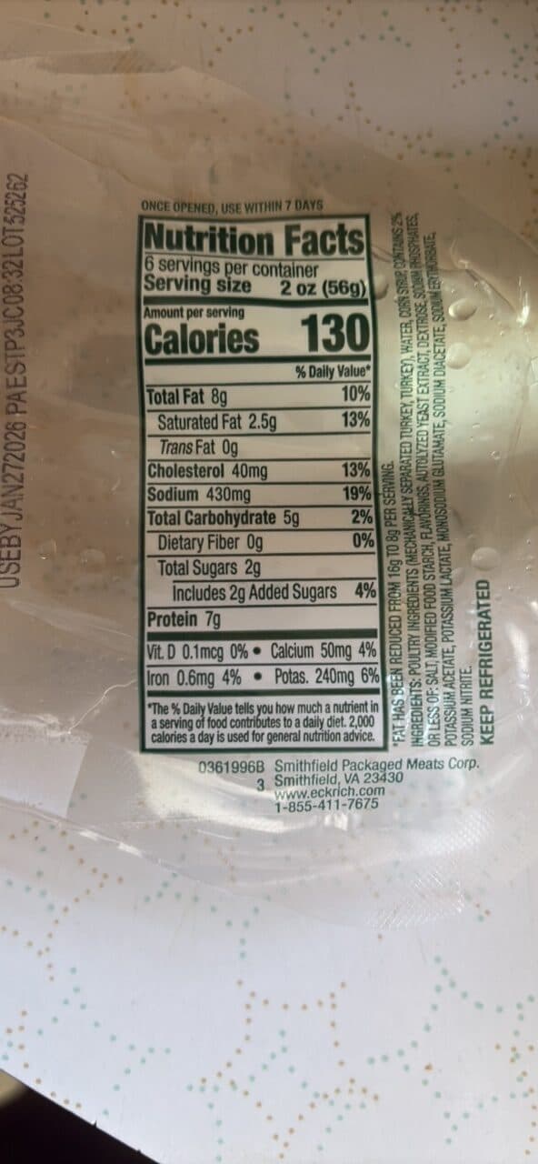 Eckrich Turkey Smoked Sausage packshot