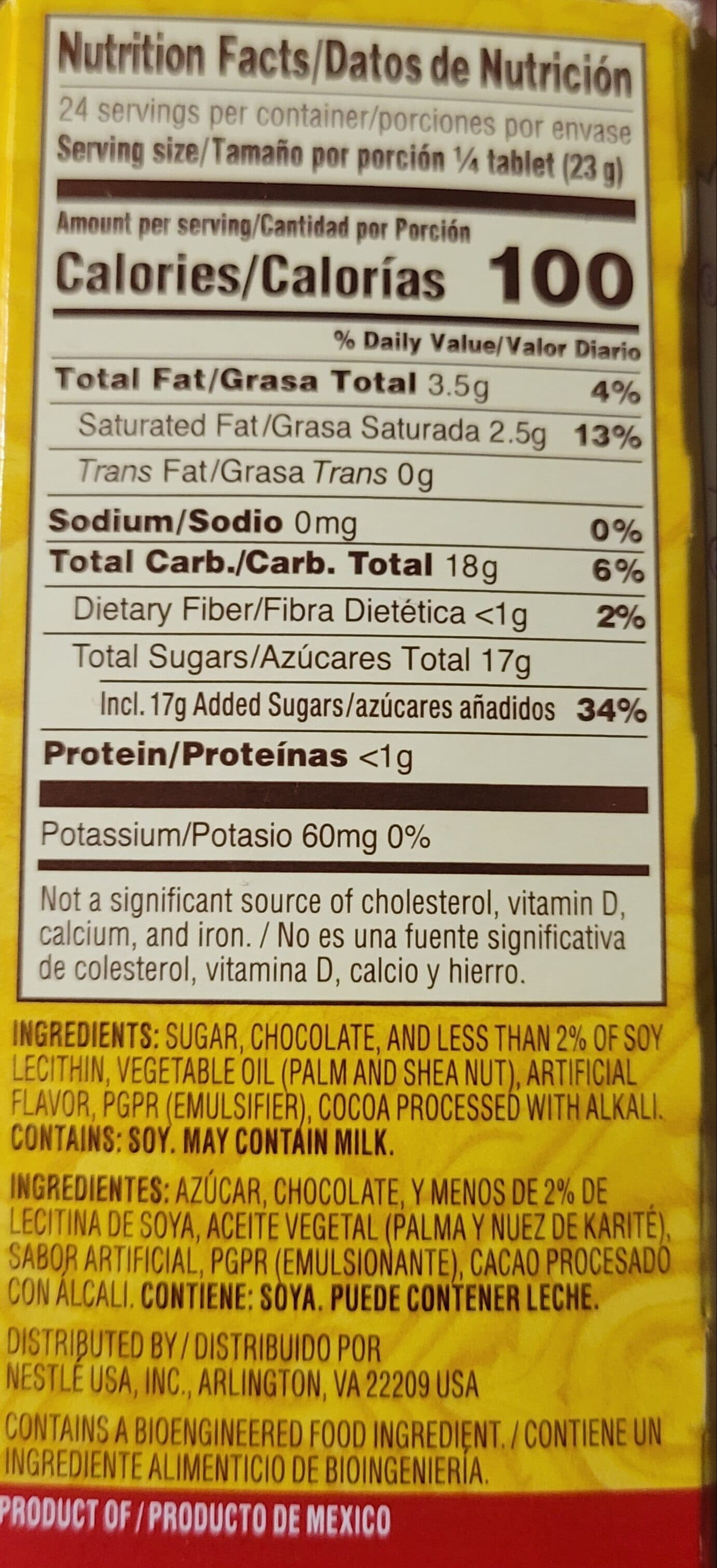 Nestlé Abuelita Authentic Mexican Hot Chocolate Drink Tablets packshot