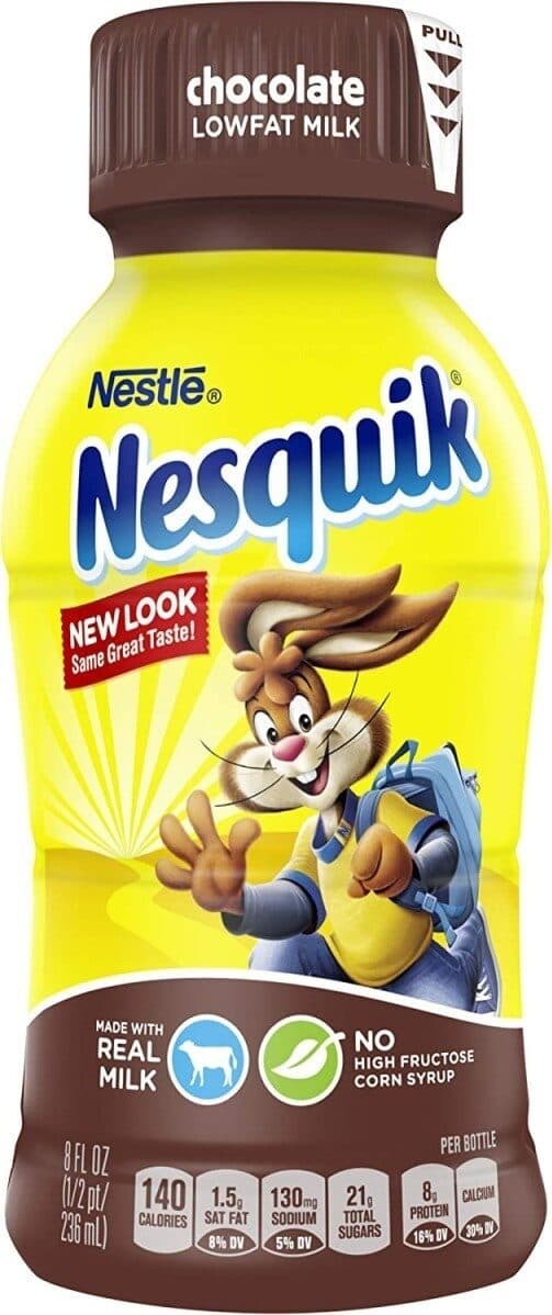 Nesquik Ready to drink low fat chocolate milk packshot