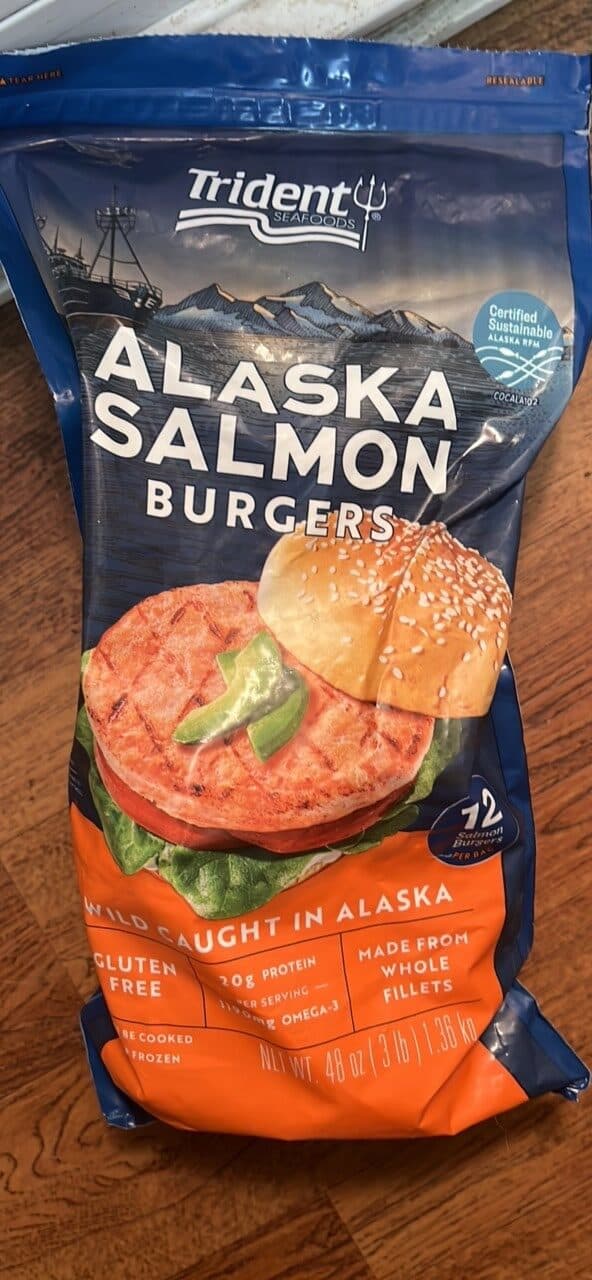Trident Seafoods Alaska Salmon Burgers packshot
