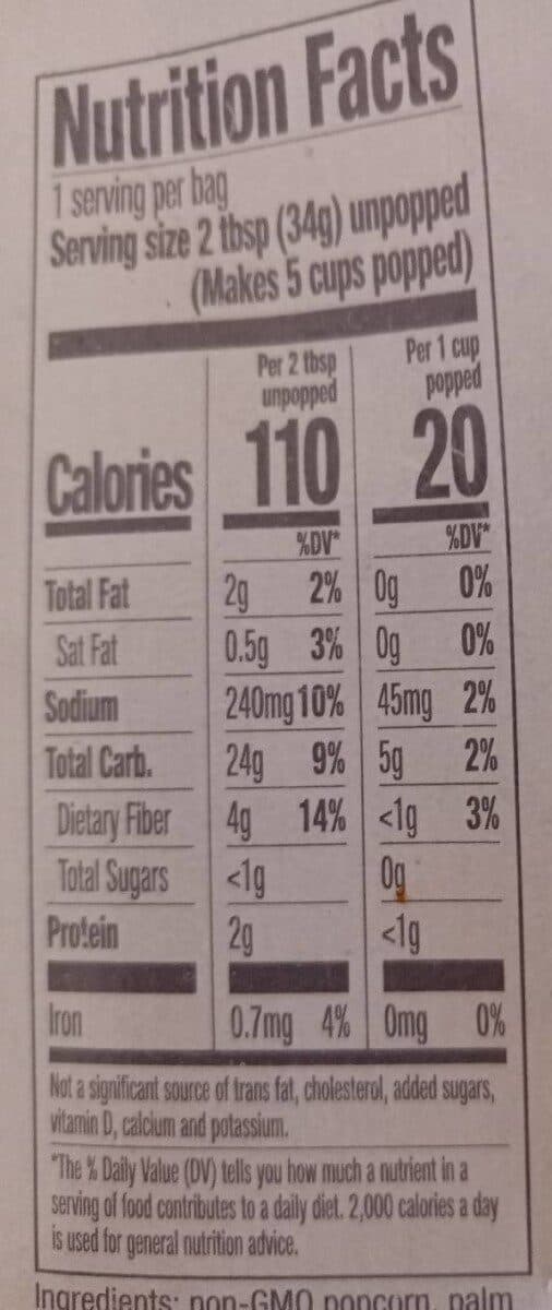 Jolly Time Calorie healthy pop butter packshot