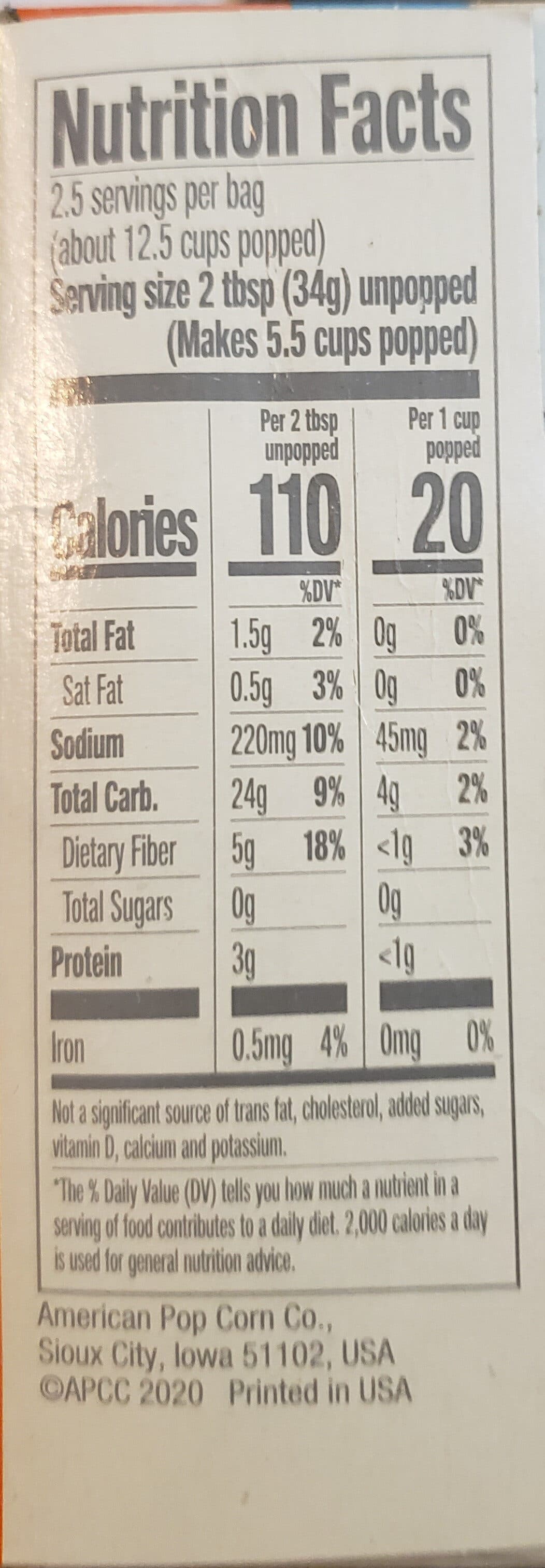 Jolly Time Healthy Crispy White Pop Corn packshot