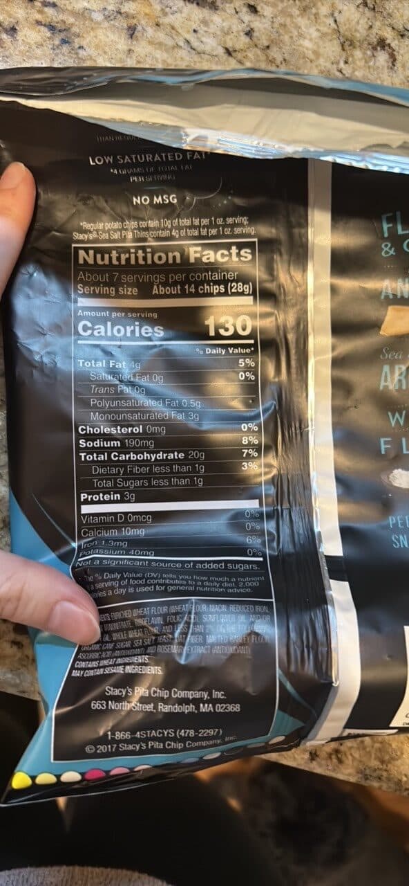 Stacy's Pita Thins Sea Salt packshot