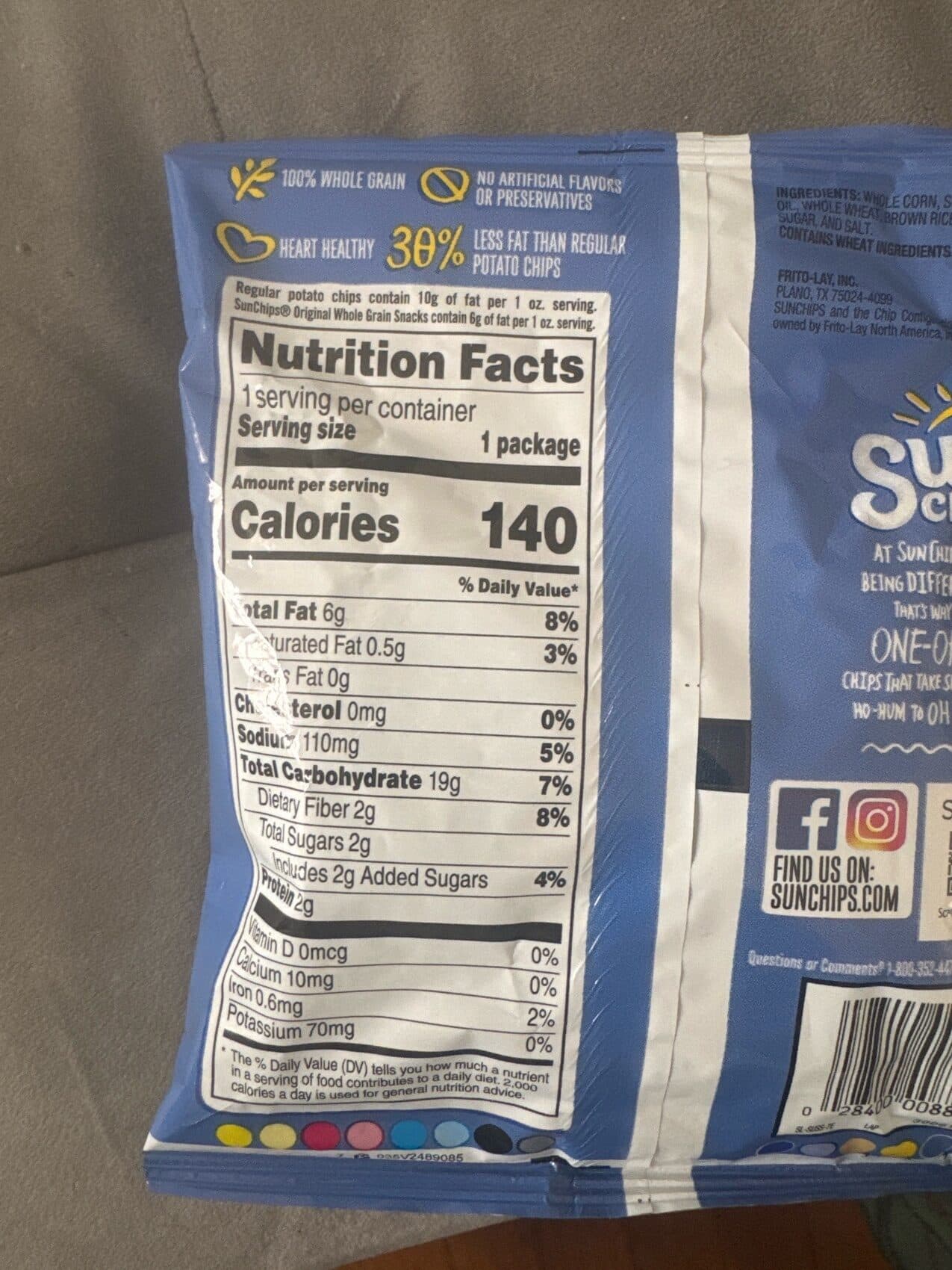 Sun Chips Sun chips original packshot