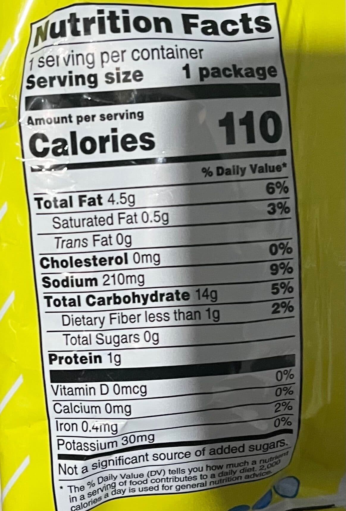 Frito Lay Funyuns, Onion Flavored Rings packshot