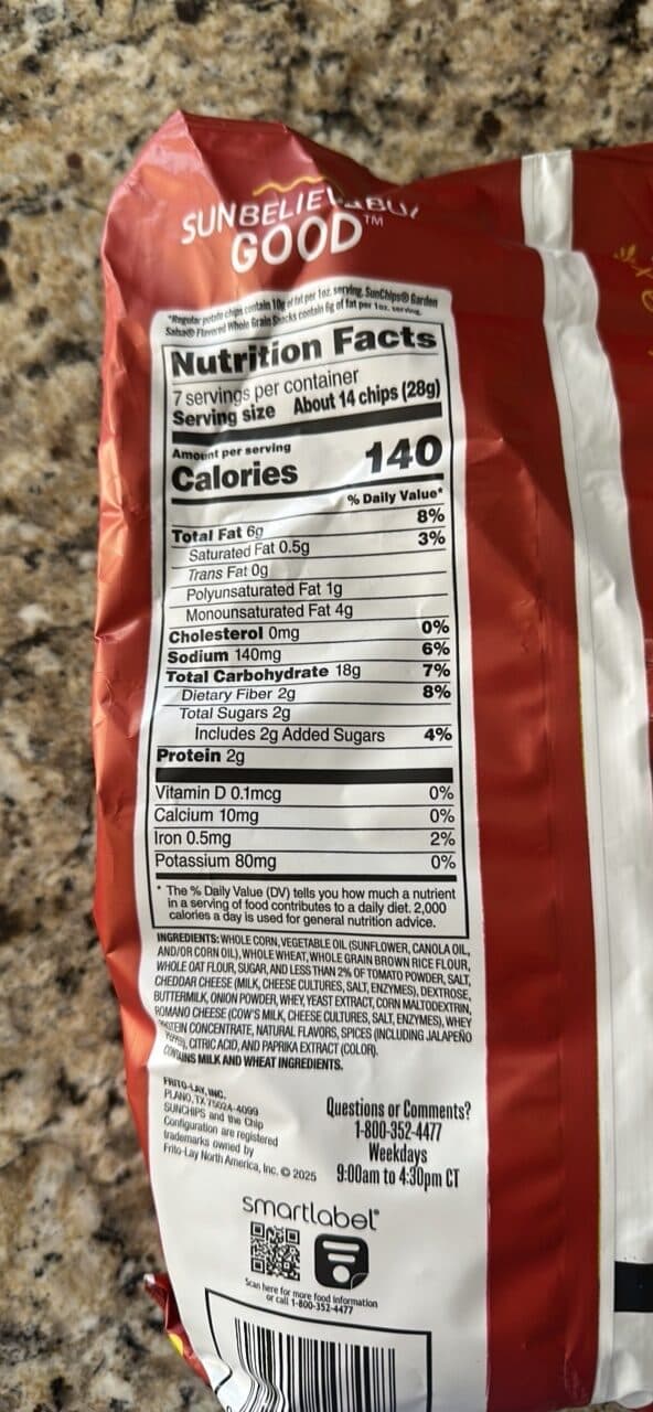 Sun Chips Garden Salsa Flavored Sun Chips packshot