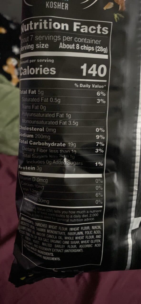 Stacy's Sea Salt Pita Chips packshot