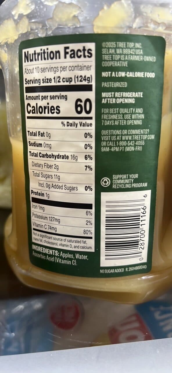 TREE TOP APPLE SAUCE packshot