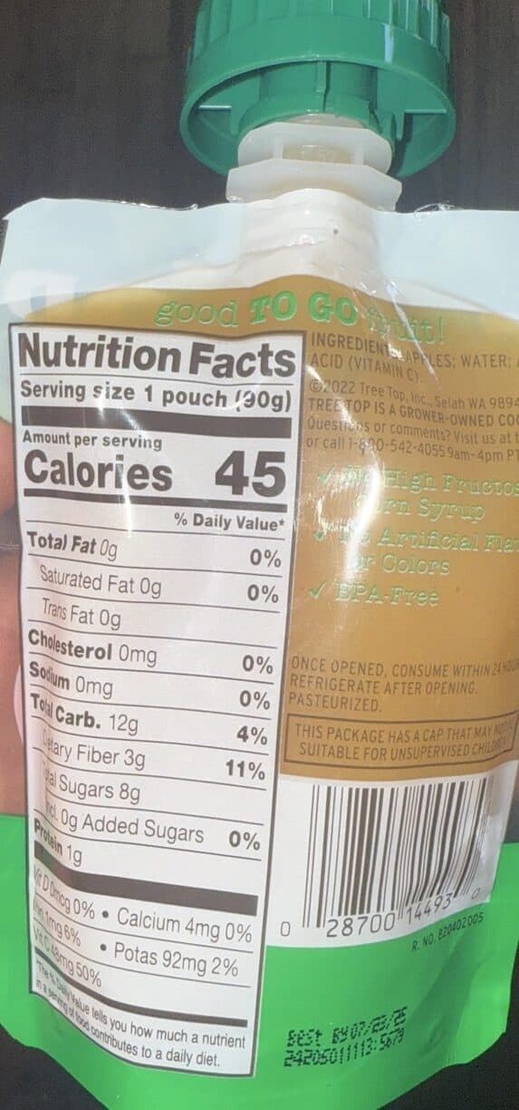 Tree Top Apple Sauce packshot