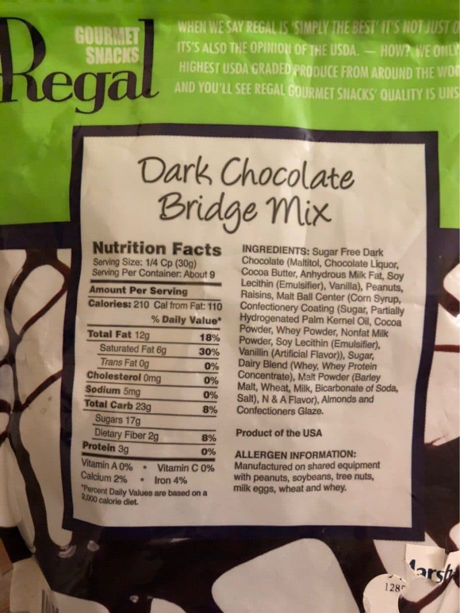 Open Food Facts Dark Chocolate Bridge Mix packshot