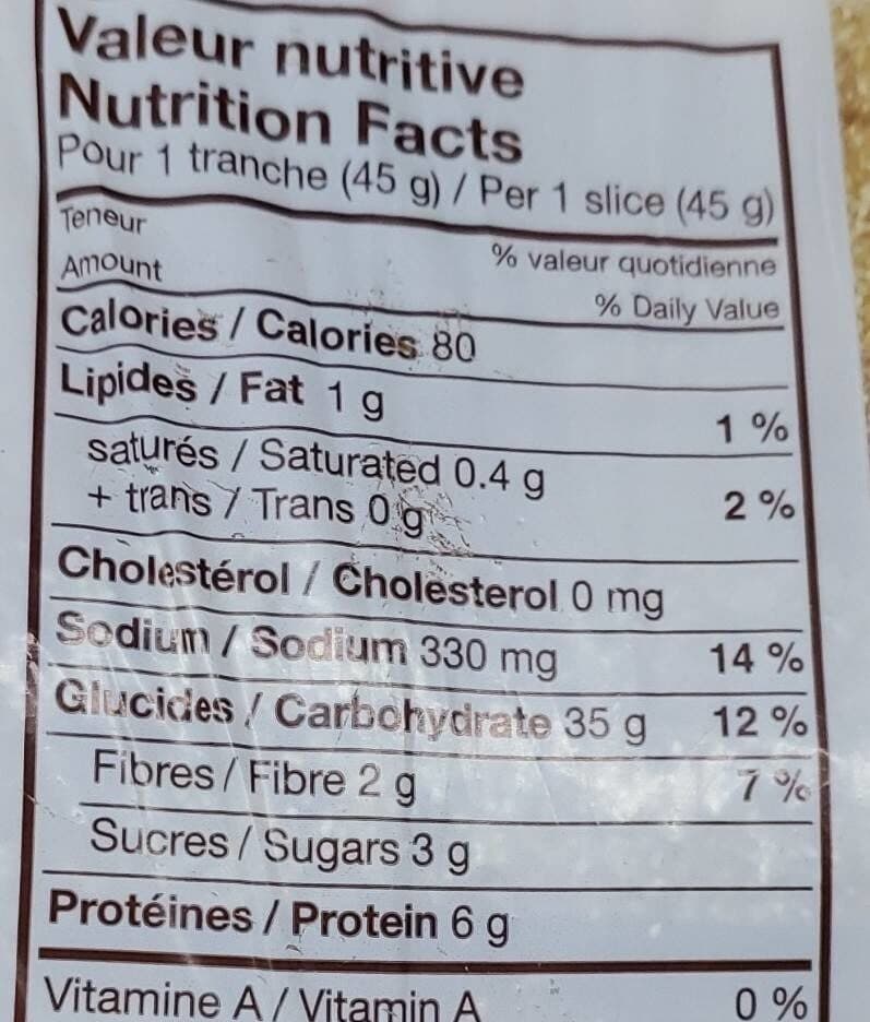 Open Food Facts Rye Bread packshot