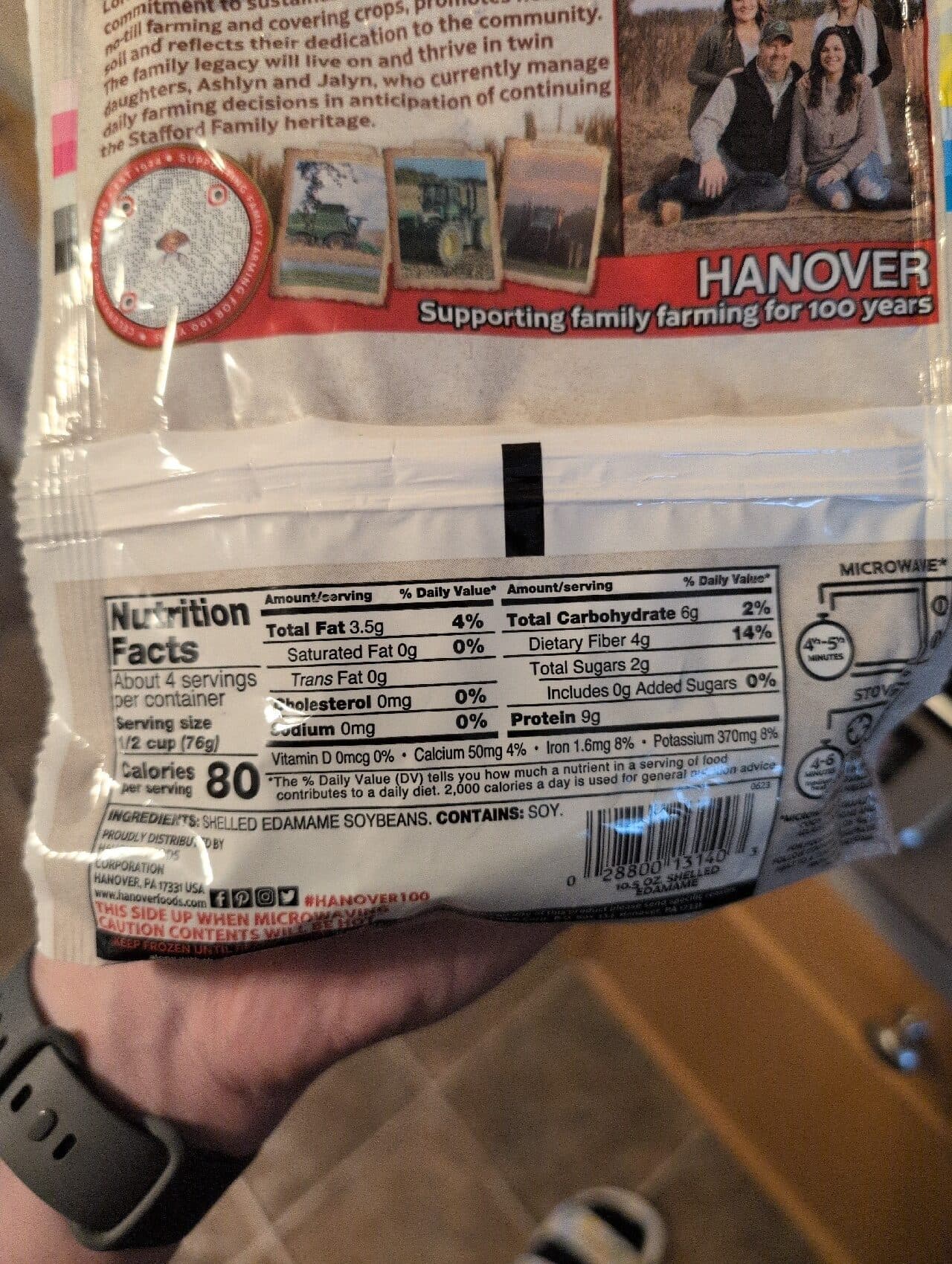 Hanover Premium Shelled Edamame Soybeans packshot