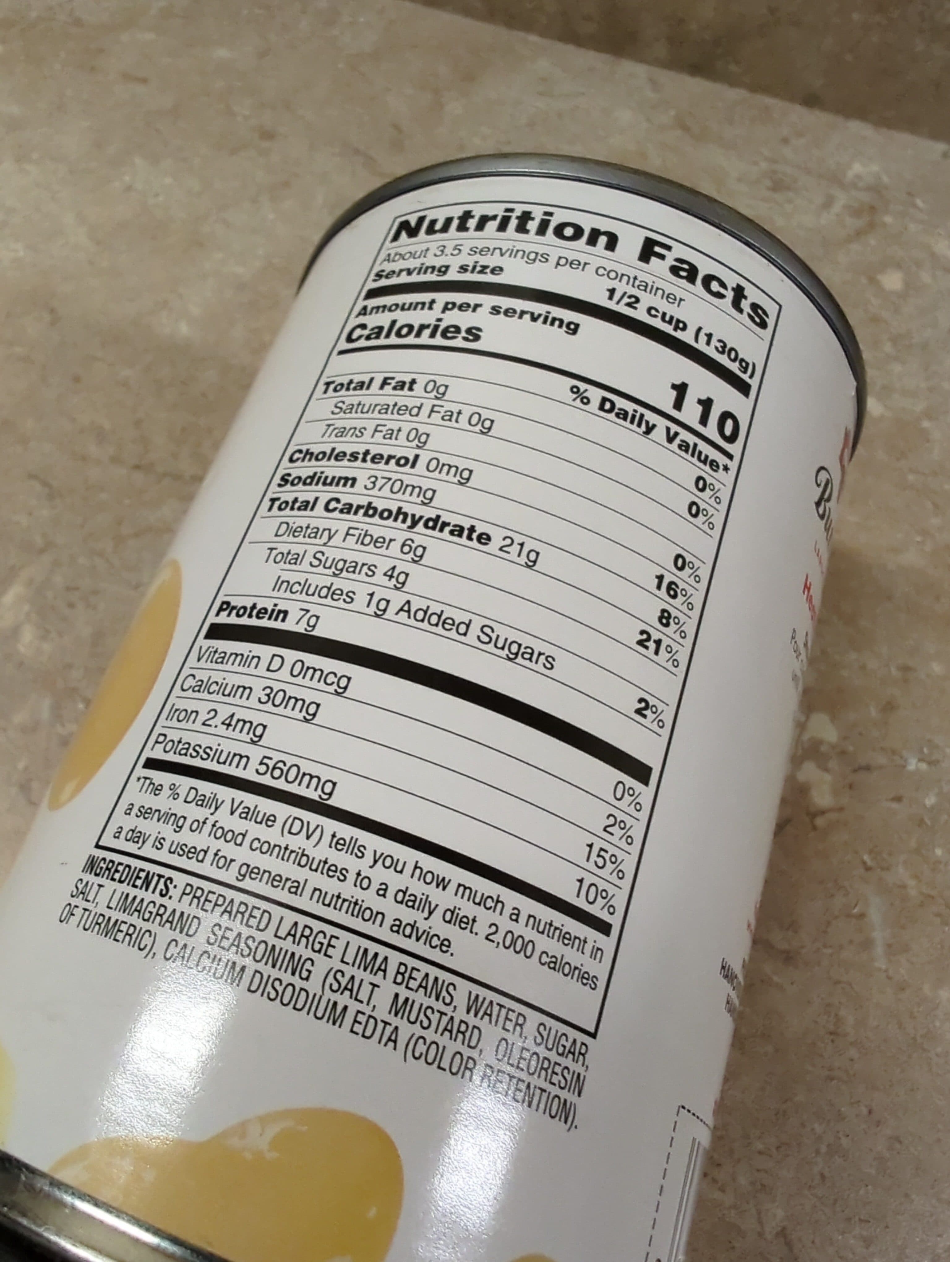 Hanover Butter Beans packshot