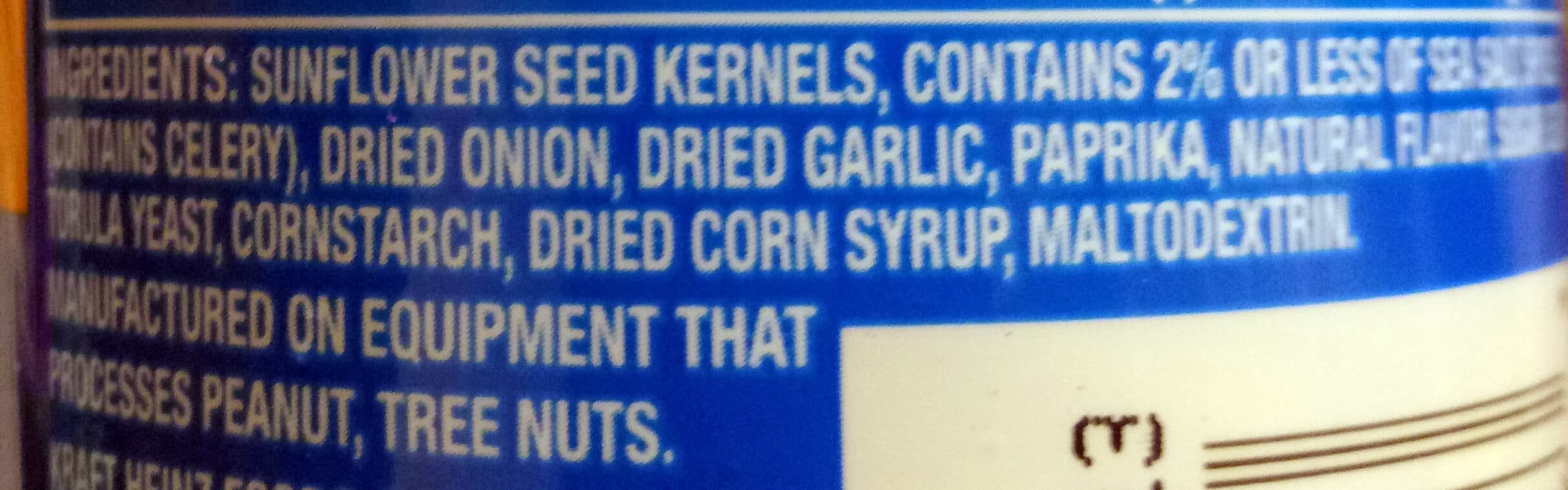Planters Dry Roasted Sunflower Kernels packshot