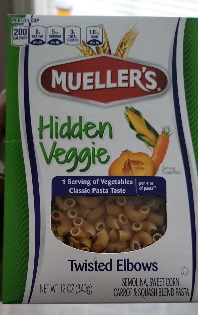 Mueller's Hidden Veggie Twisted Elbows packshot