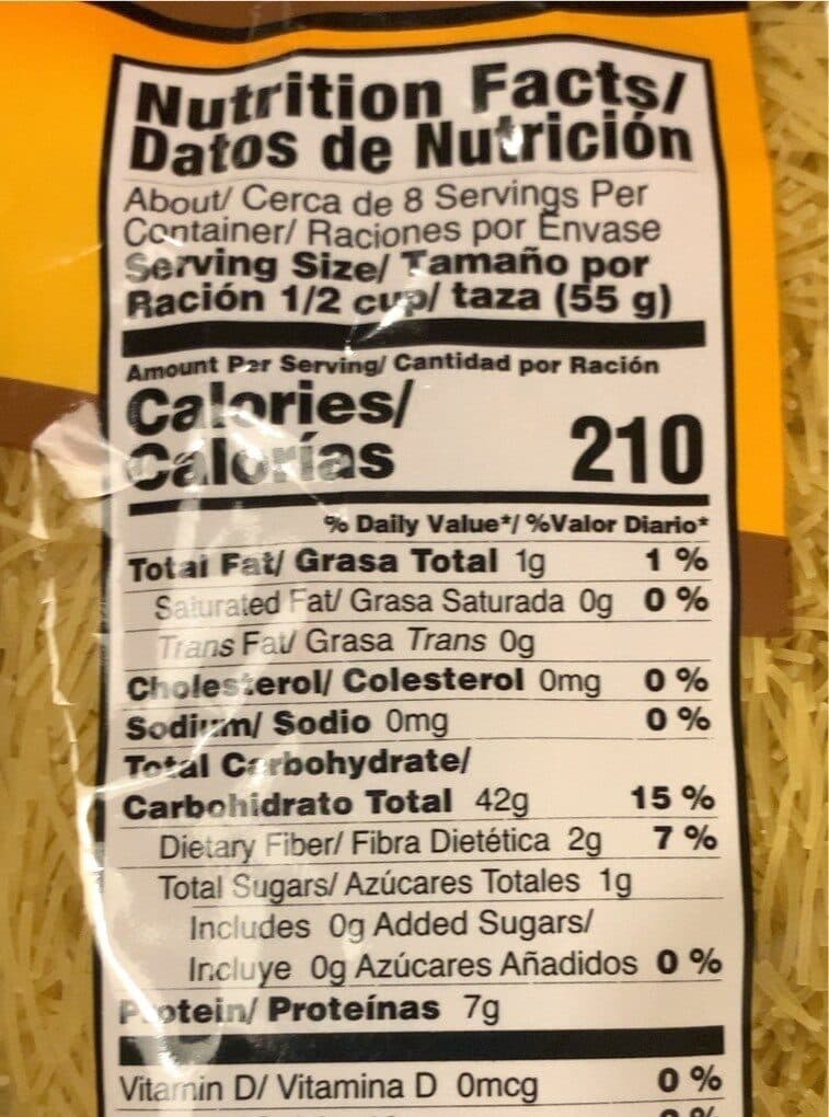 Productos Alimenticios La Moderna S.A. De C.V. Vermicelli packshot