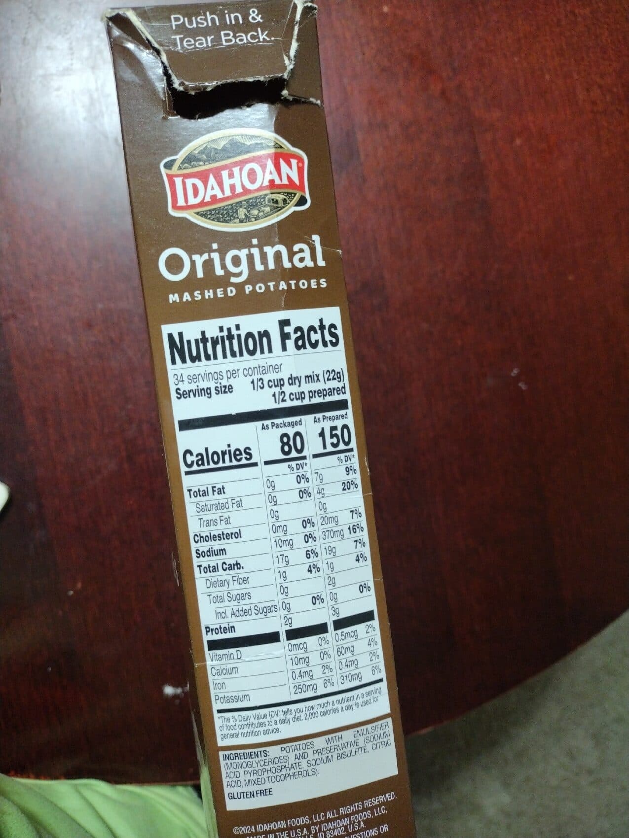 Idahoan Original Mashed Potatoes packshot