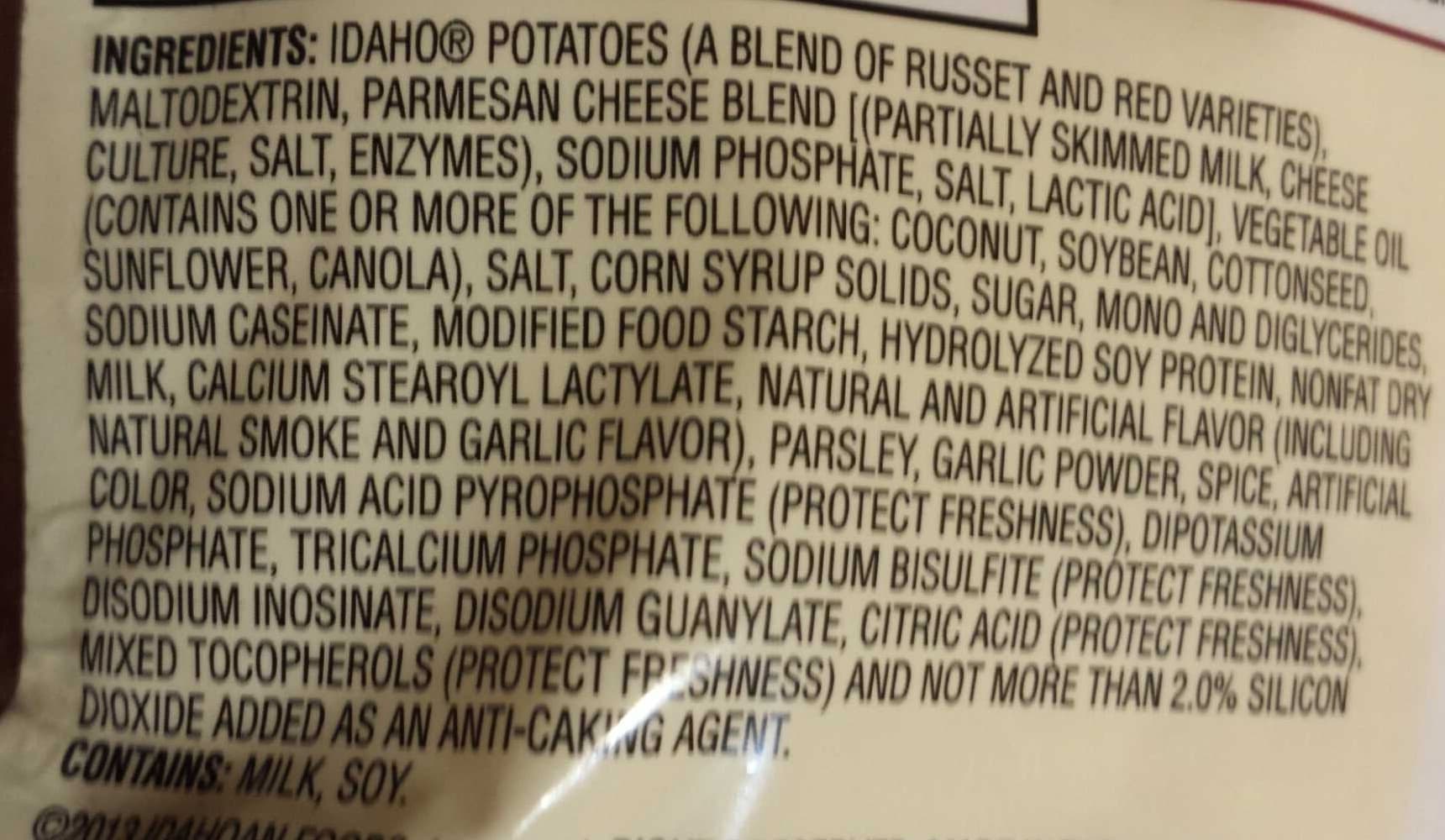 Idahoan Baby Reds Roasted Garlic & Parmesan Mashed Potatoes packshot