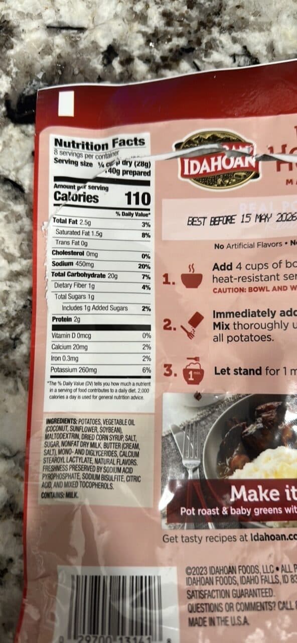 Idahoan Buttery Homestyle Mashed Potatoes packshot