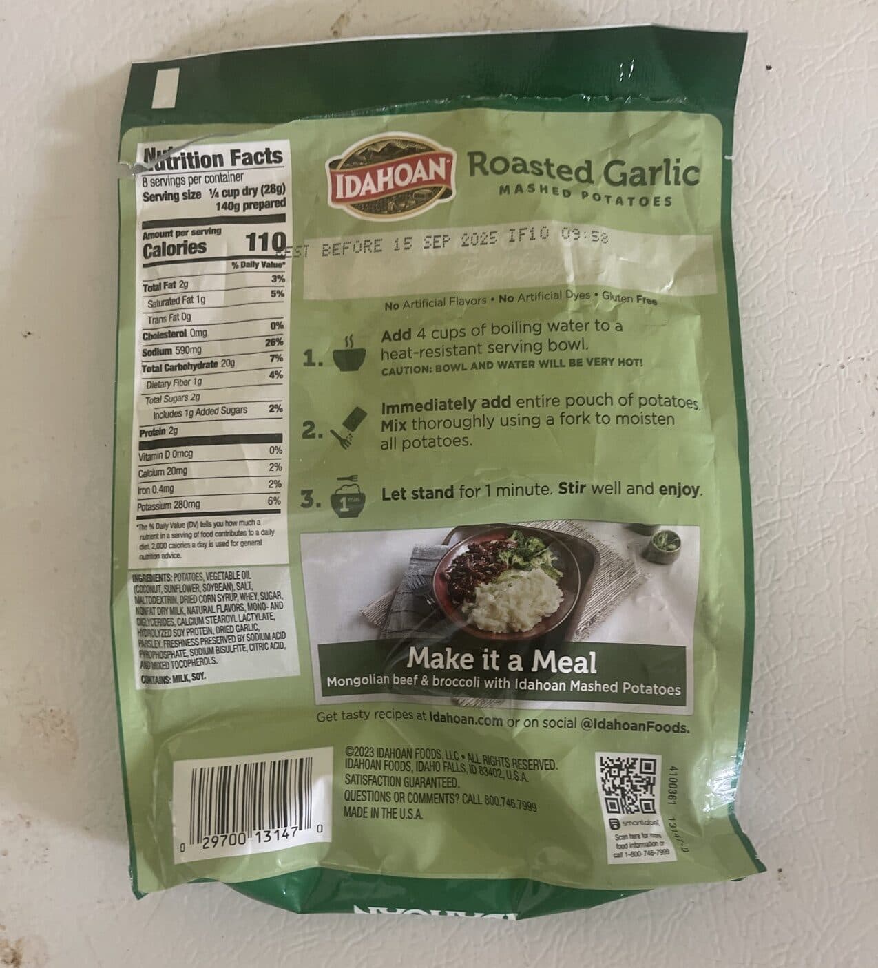 IDAHOAN Roasted Garlic Mashed Potatoes packshot