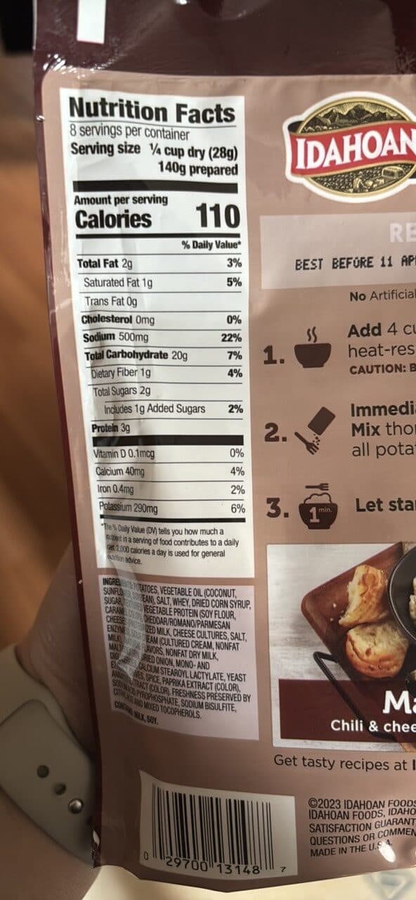 Idahoan Loaded Baked Mashed Potatoes packshot