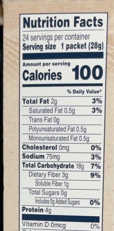 Oatmeal Original instant oatmeal packshot