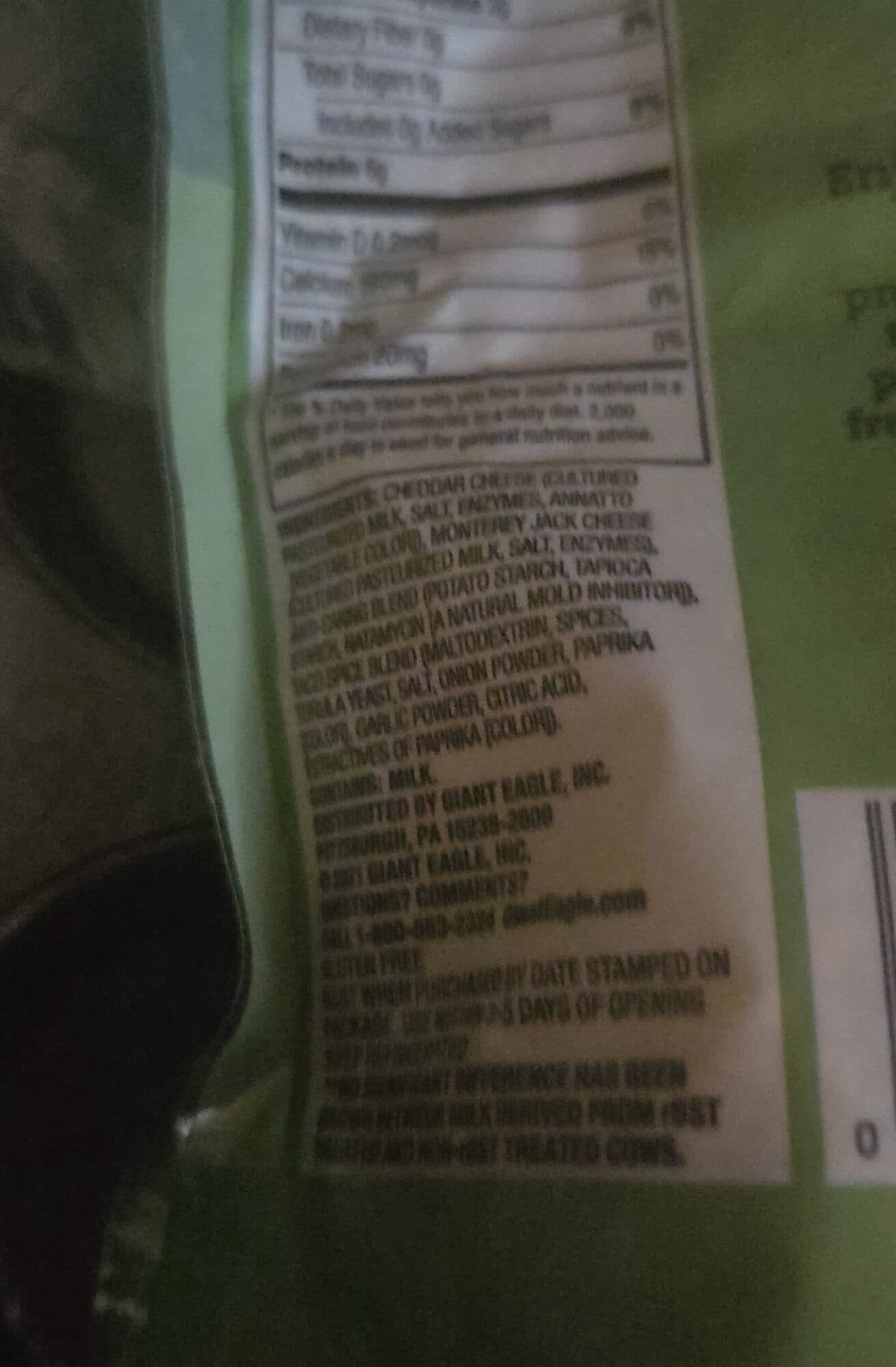 Giant Eagle Finely Shredded Taco Style Cheese Blend packshot