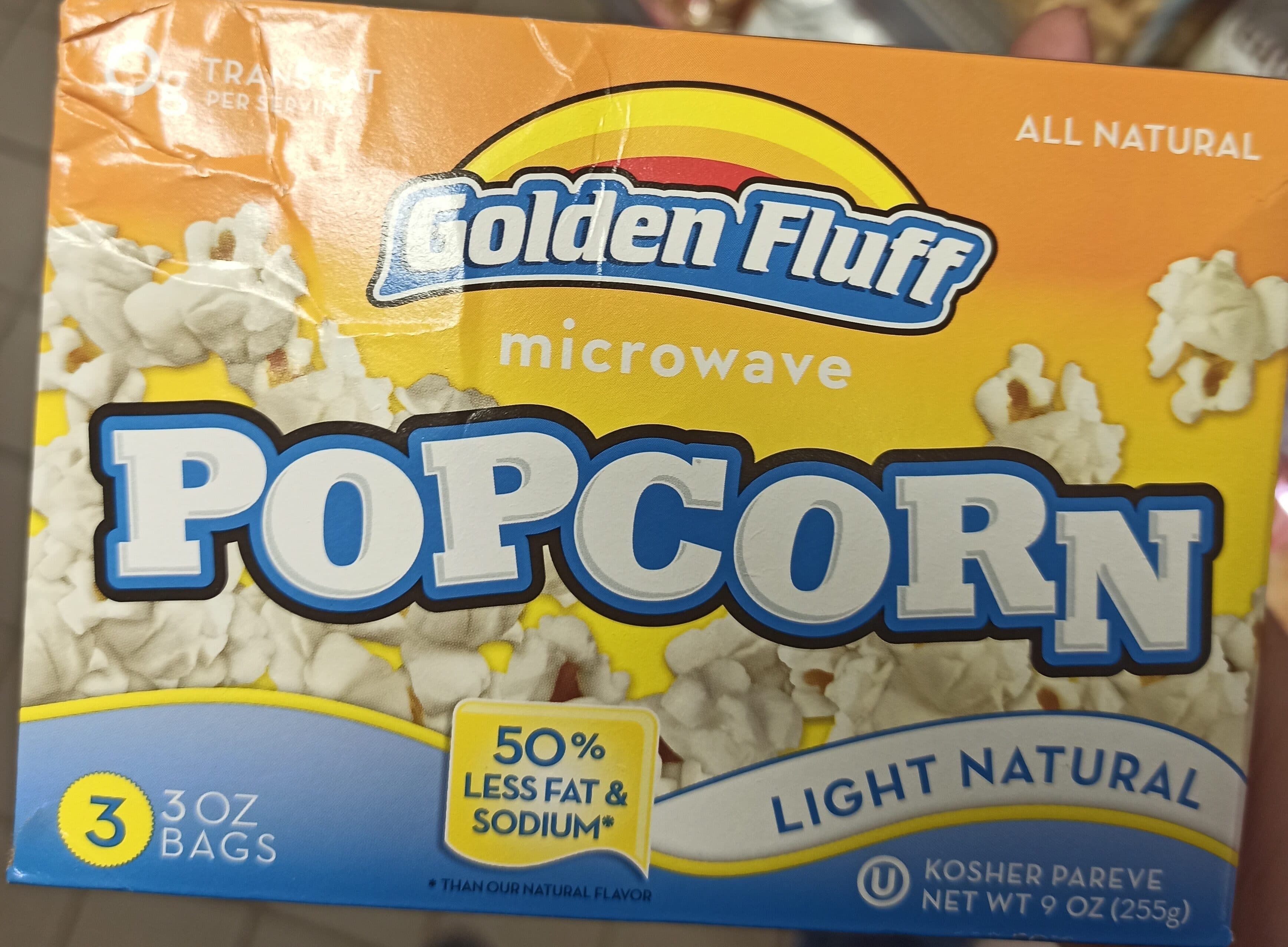 Golden Fluff Golden Fluff Microwave Popcorn Light packshot