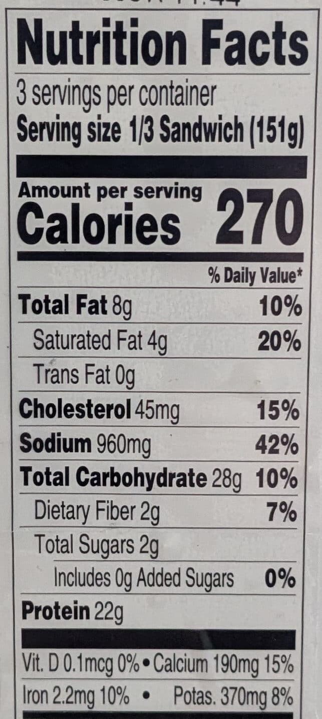 Taylor Fresh Foods Inc. Turkey Hoagie packshot