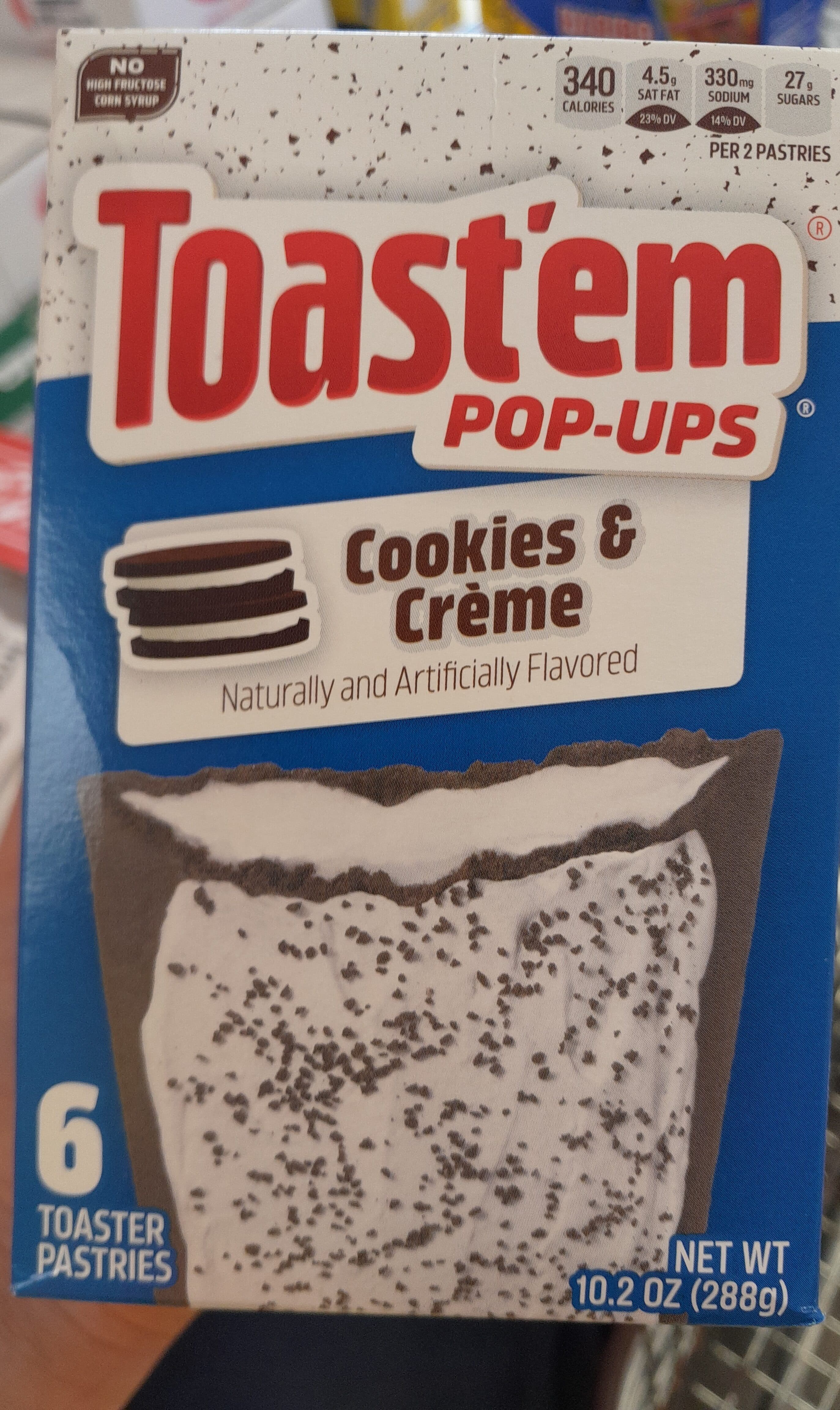 Toast'Em Pop-Ups Frosted Cookies And Creme packshot
